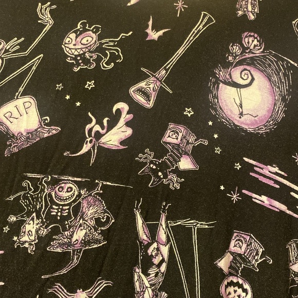 Torrid Disney The Nightmare Before Christmas Character Black Mini Trapeze Dress - Picture 8 of 8